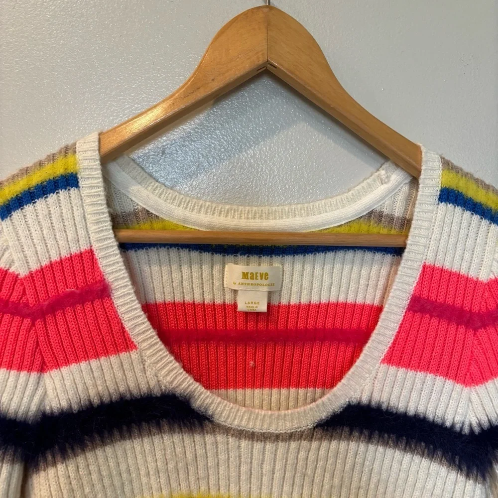 Maeve Anthropologie Scoop Neck Eyelash Stretch Sweater Top Women’s Large